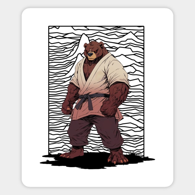 Bear Wild Warrior Unleashed Magnet by Toshi